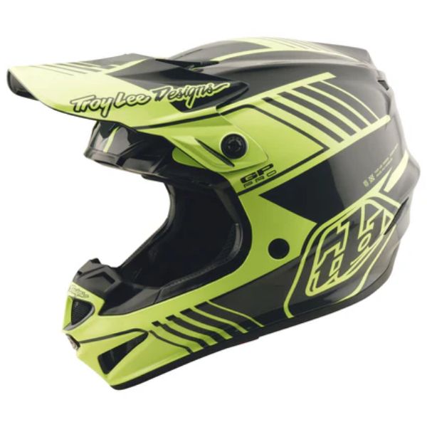 Crisp studio image on a white background of Troy Lee Designs - GP Pro Segment MIPS Helmet (Youth); showing helmet shell shape and vent layout; SKU 1047730