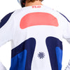 Detailed shot of the back shoulders of the Troy Lee Designs GP Pro Jersey in navy/white, showing the tapered design. | SKU:  | Available at BTO Sports