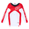 Full front view of a Troy Lee Designs (TLD) GP Pro motocross jersey in White/Red with a bold, dynamic graphic design. SKU: 377262022 | SKU:  | Available at BTO Sports