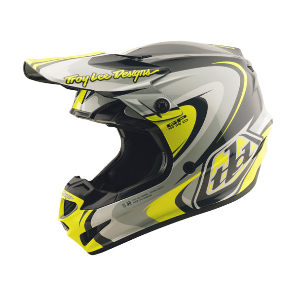 Clean studio shot of Troy Lee Designs - GP Pro Crossover MIPS Helmet; showing helmet shell shape and vent layout; SKU 1017690; Sizes: XS-2XL