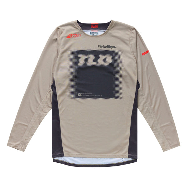 High-resolution studio image of Troy Lee Designs - Scout GP Pro Fade Out Jersey; showing fabric texture, panel layout, and graphics; SKU 3916920