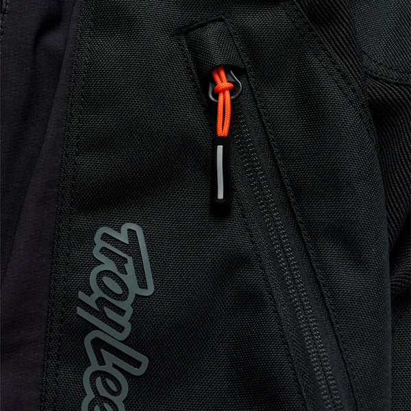 Professional studio photo of Troy Lee Designs - Scout GP Pro Mono Pants; showing panel layout, seams, and overall cut; SKU 2914720; Colors: Black