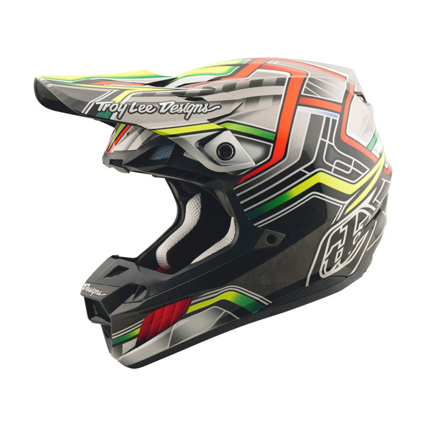 Crisp studio image on a white background of Troy Lee Designs - SE5 Composite Lowrider MIPS Helmet; showing helmet shell shape and vent layout; SKU 1829680