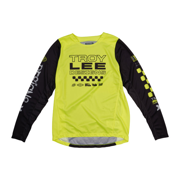 Crisp studio image on a white background of Troy Lee Designs - GP Pro Standard Jersey (Youth); SKU 3792140; Colors: Flo Yellow, Red