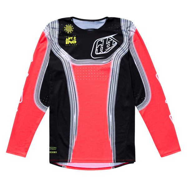 Clean studio shot of Troy Lee Designs - SE Pro Stripes Jersey (Youth); showing fabric texture, panel layout, and graphics; SKU 3932600