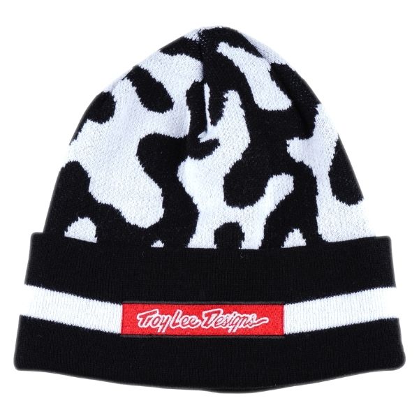 Troy Lee Designs - Flow Camo Beanie riding gear in Black/White product view sku 715023000