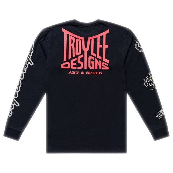Troy Lee Designs - Handlebar Long Sleeve Tee riding gear in Black alternate product view 10 sku 729701002