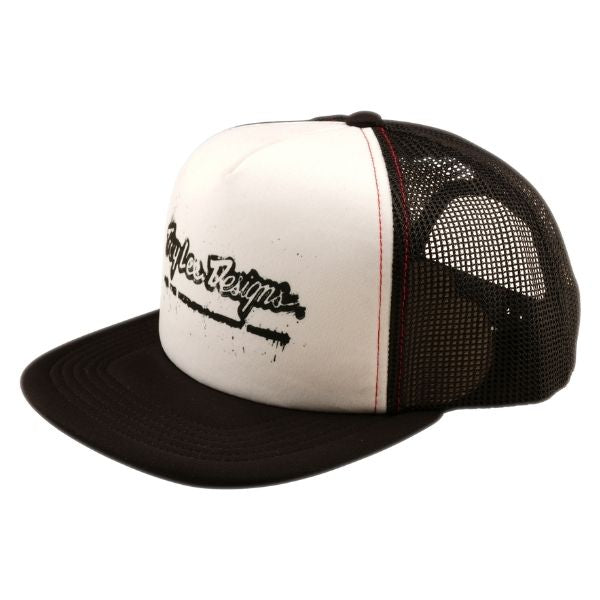 Troy Lee Designs - Repeat Trucker Snapback Hat riding gear in Black/White product view sku 787739001
