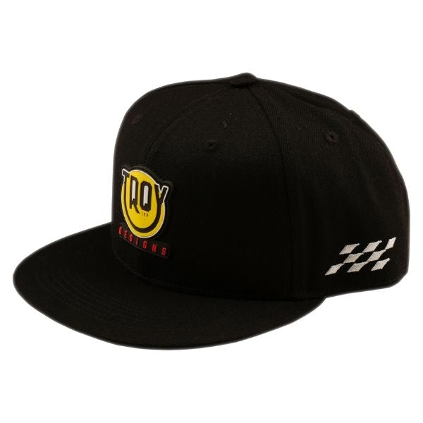 Troy Lee Designs - Happy Dayz Flat Bill Snapback Hat riding gear in Black product view sku 788693000