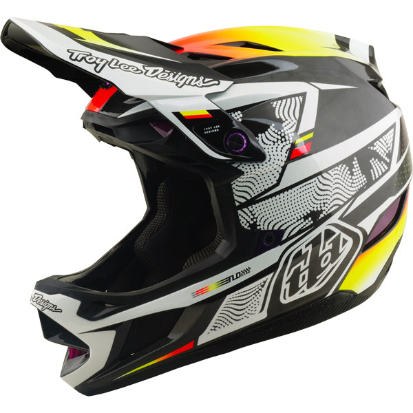 Troy Lee Designs D4 Carbon Helmet Lined Up Black, Black / XL
