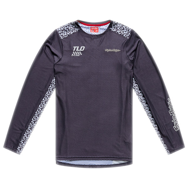 Troy Lee Designs - Skyline Pro Air Ridgeline Long Sleeve Jersey (MTB) mountain bike jersey in Carbon product view sku 322042002