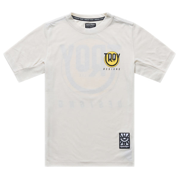 Troy Lee Designs - Skyline Happy Ride Tee (MTB) (Youth) mountain bike gear in Pumice product view sku 384062001