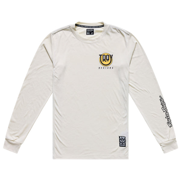 Troy Lee Designs - Skyline Happy Long Sleeve Ride Tee (MTB) (Youth) mountain bike gear in Pumice product view sku 385062001