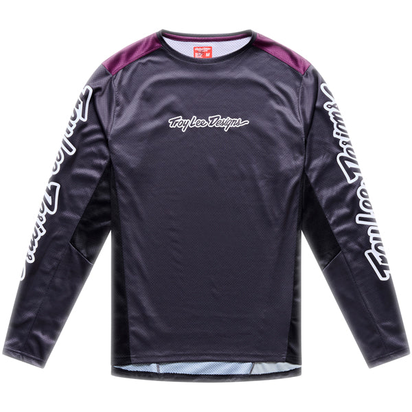 Troy Lee Designs - Stage Signature Long Sleeve Jersey (MTB) mountain bike jersey in Carbon product view sku 395072002