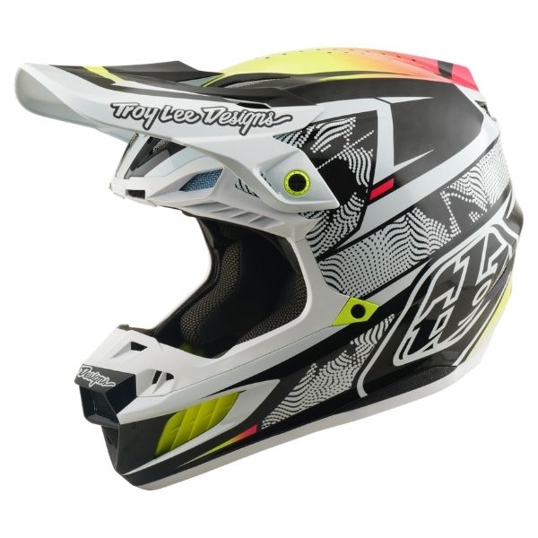 Troy Lee Designs - SE5 Carbon Lined Up MIPS Helmet motocross helmet in White product view sku 171025001