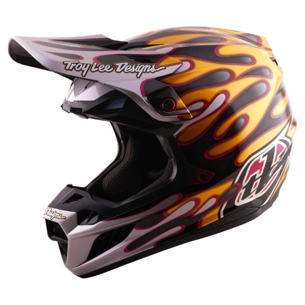Troy Lee Designs - SE5 Carbon Overspray MIPS Helmet motocross helmet in Black/Gold product view sku 171030001
