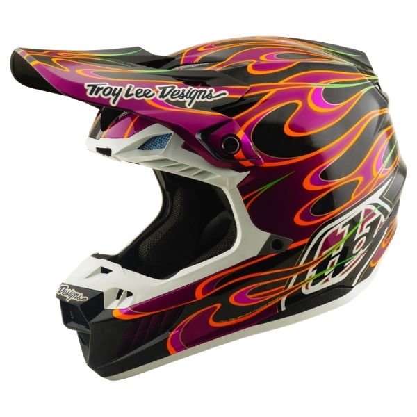 Troy Lee Designs - SE5 Carbon Torched MIPS Helmet motocross helmet in Black/Violet product view sku 171212011