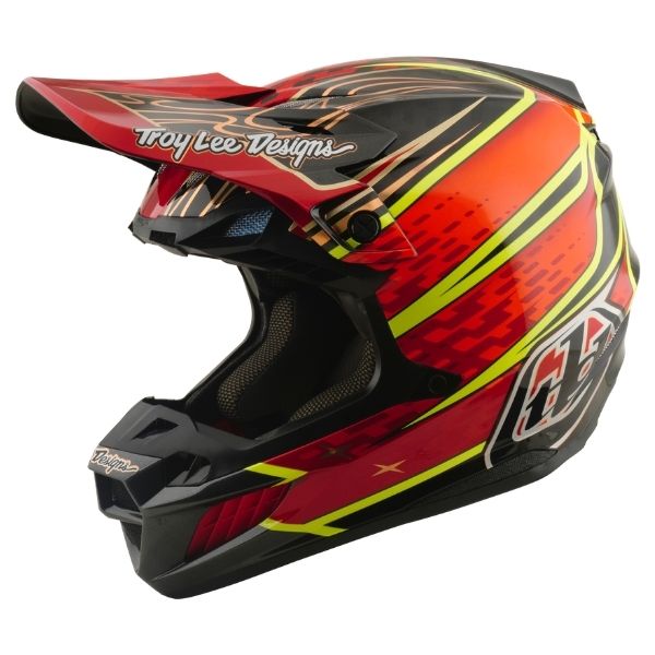 Troy Lee Designs - SE5 Carbon Wings MIPS Helmet motocross helmet in Red product view sku 171944011