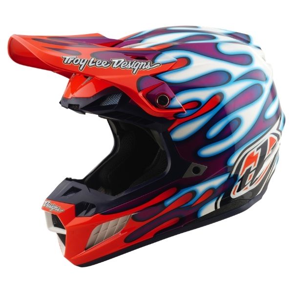 Troy Lee Designs - SE5 Composite Overspray MIPS Helmet motocross helmet in Violet/White product view sku 182030001