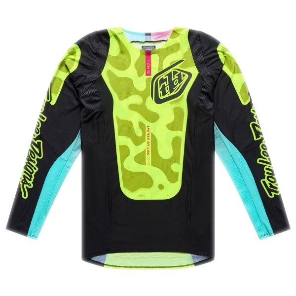 Troy Lee Designs - SE Pro Myth Jersey motocross jersey in Black/Flo Yellow product view sku 301053002