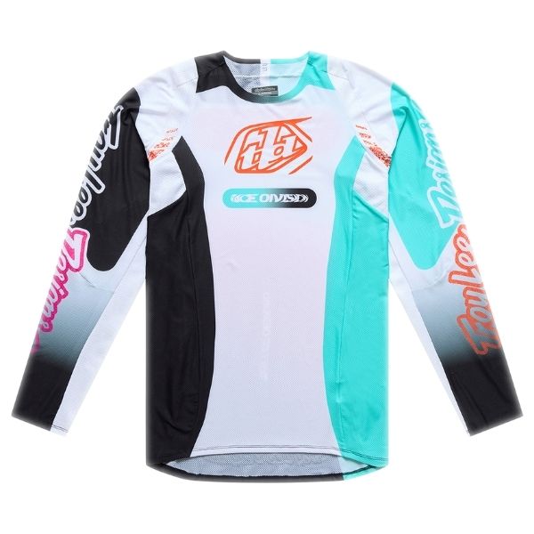 Troy Lee Designs - SE Pro Sever Jersey motocross jersey in White/Teal product view sku 301058002