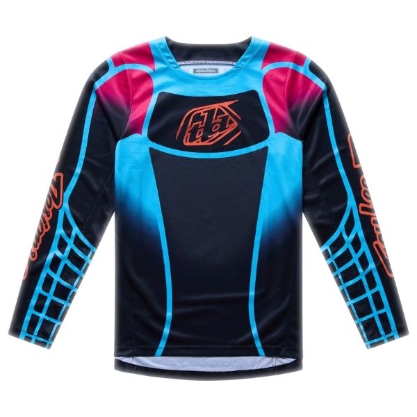 Troy Lee Designs - GP Pro Framework Jersey (Youth) motocross jersey in Black/Cyan product view sku 379115001