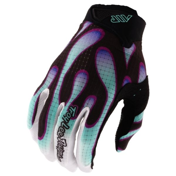 Troy Lee Designs - Air Overspray Gloves motocross gloves in Black/Real Teal product view sku 446030002