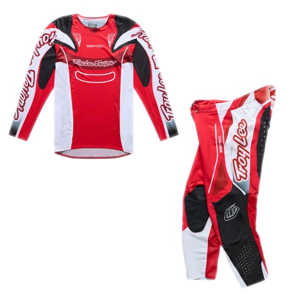 Troy Lee Designs - SE Pro Salvo Jersey, Pant Combo motocross jersey in Red/White product view