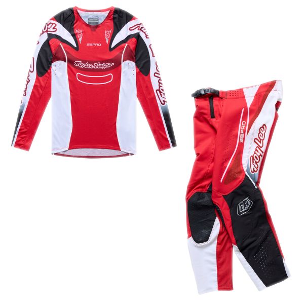 Troy Lee Designs - SE Pro Salvo Jersey, Pant Combo (Youth) motocross jersey in Red/White product view