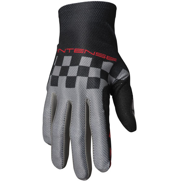 Product image of Thor - Intense Assist Chex Glove (MTB) SKU:33600044 | Colors: Black/Gray | Sizes: XS–2X | Designed for Mountain Bike, BMX and E-Bike riders | Available at BTO Sports