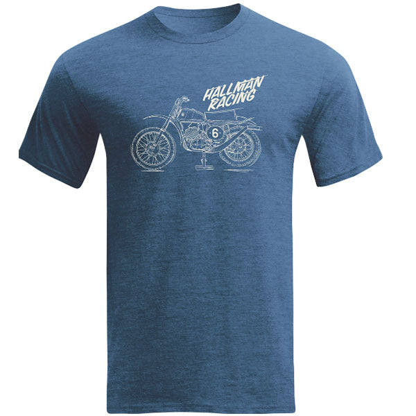High-resolution studio image of Thor Hallman CZ Tee; showing tee fit, printed graphics, and crew neckline; SKU 3030226; Colors: Heather Gray