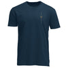 Studio photo on a white background of Thor Vert Tee; showing tee fit, printed graphics, and crew neckline; SKU 3030250; Colors: Navy, Heather Gray