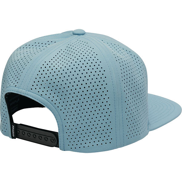 The Thor Corp Hat Sku 25014295 from the back showing mesh shell with plastic snap for size adjustment on a white background