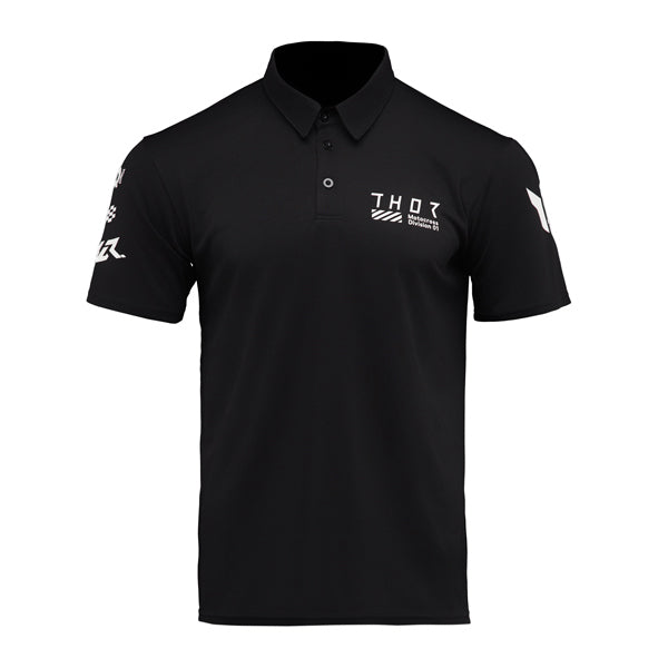 Thor Corpo Polo product image in Blk sizes MD, LG, XL, 2X SKU 3040348. Polo Shirts | Available at BTO Sports