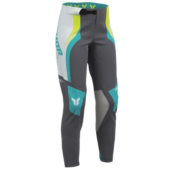 Thor Sportmode Velocity Pants (Womens) front angle view Colors: Black/Orchid SKU:290204 | Available at BTO Sports.