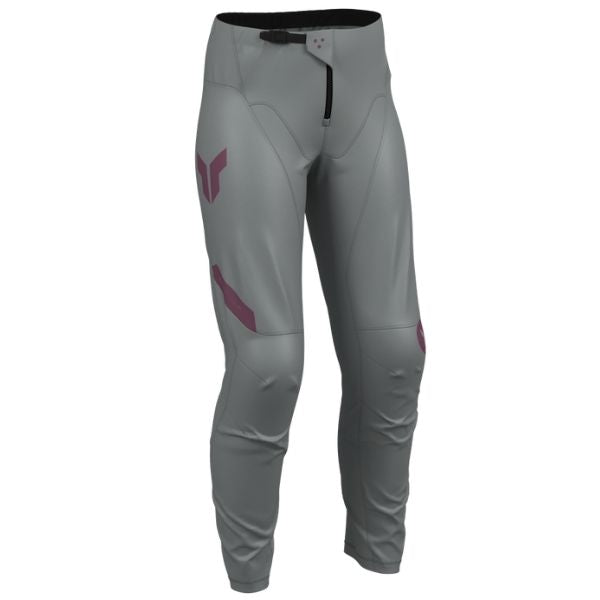 Thor Ridemode Menace Pants (Womens) front angle view Colors: Purple/Grey SKU:290204 | Available at BTO Sports.