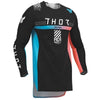 Front of Thor Sportmode Synth Jersey Youth in Black with Thor Graphic on center Sku 29122572 on a white background | SKU: 29122572 | Available at BTO Sports