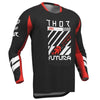 Front of Thor Launchmode Futura Jersey in Black and Red with Thor Graphic on center Sku 2910841 on a white background | SKU: 29108422 | Available at BTO Sports