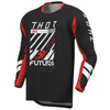 Front of Thor Launchmode Futura Jersey in Black and Red with Thor Graphic on center Sku 2910841 on a white background | SKU: 29108423 | Available at BTO Sports