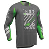 Front of Thor Launchmode Futura Jersey in Grey with Thor Graphic on center Sku 2910841 on a white background | SKU: 29108418 | Available at BTO Sports