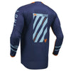 Back of Thor Launchmode Futura Jersey in Blue and Orange with logo on center of the back Sku 2910842 on a white background | SKU: 29108417 | Available at BTO Sports