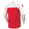 Back of Thor Ridemode Menace Jersey in Red and White with logo on center of the back just below the collar Sku 29108706 on a white background | SKU: 29108716 | Available at BTO Sports