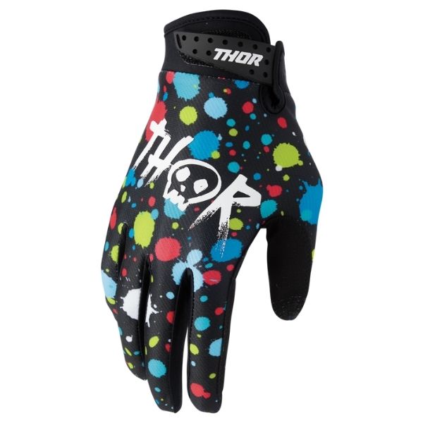 Fox Racing 180 Collect Gloves (GIrls) side view Colors: Black/Pink Sizes: Y-LG to Y-XS SKU:36306-285 | Available at BTO Sports.