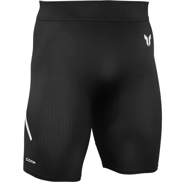 Clean studio shot of Thor Comp Shorts; showing panel layout, seams, and overall cut; SKU 294004; Colors: Black; Sizes: S-3XL