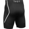 Professional studio photo of Thor Comp Shorts; showing panel layout, seams, and overall cut; SKU 294004; Colors: Black; Sizes: S-3XL