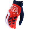 Product image of Troy Lee Revox Gloves orange 23ebbb63 ad 4e6e 89f8 b5fbc9566e8b motocross gloves showing fit, construction, and colorway | Available at BTO Sports