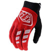 Product image of Troy Lee Revox Gloves red a017ac57 6d55 4a92 8be3 9d5374af2f52 motocross gloves showing fit, construction, and colorway | Available at BTO Sports