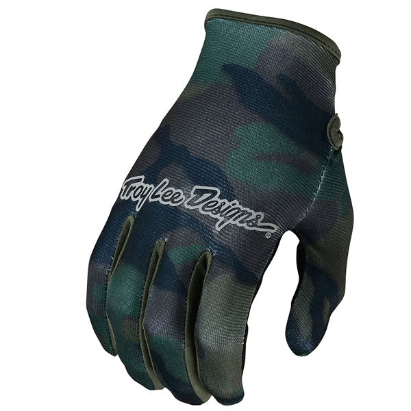 Product image of Troy Lee Designs - Flowline Brushed Camo Gloves (MTB) SKU:437417002 | Sizes: SM–XL | Designed for Mountain Bike, BMX and E-Bike riders | Available at BTO Sports