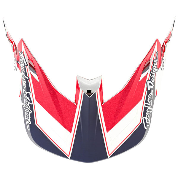 Image of Troy Lee Designs SKU 1736620 SE5 Composite Vision LE Visor Colors: White/Blue (SKU 1736620)