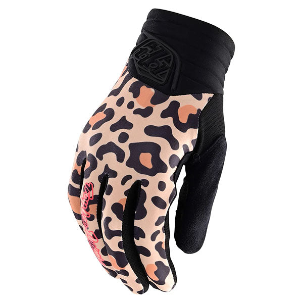 Product image of Troy Lee Designs BTO Sports 0006 TLD WOMENSACE GLOVE LEOPARD BRN 01 3256dc09 e543 410e b8e1 f7ecd5fa0908 motocross gloves showing fit, construction, and colorway | Available at BTO Sports